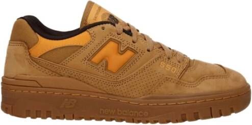 New Balance Bruine Suède Veterschoenen Verouderd Effect