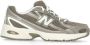 New Balance Bruine Tech Stof Sneakers Ronde Neus - Thumbnail 3