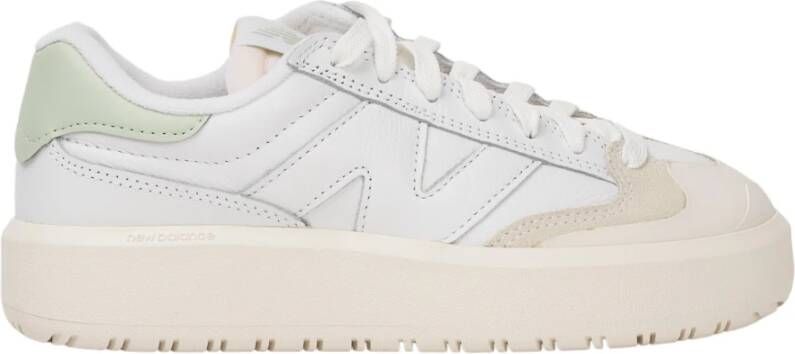 New Balance Chunky Leren Sneakers met ProCourt Design White Dames