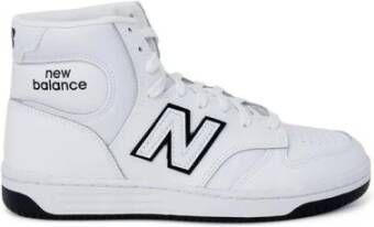 New Balance Geperforeerde Leren High Top Sneakers White Dames