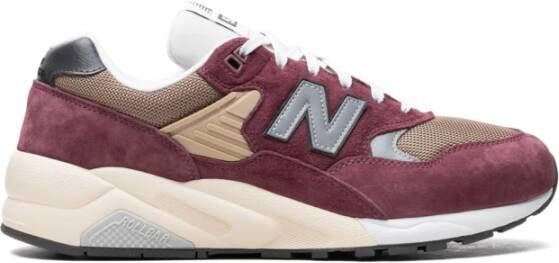 New Balance Gewassen Bourgondische Sneakers Logo Rubberen Zool Multicolor Heren