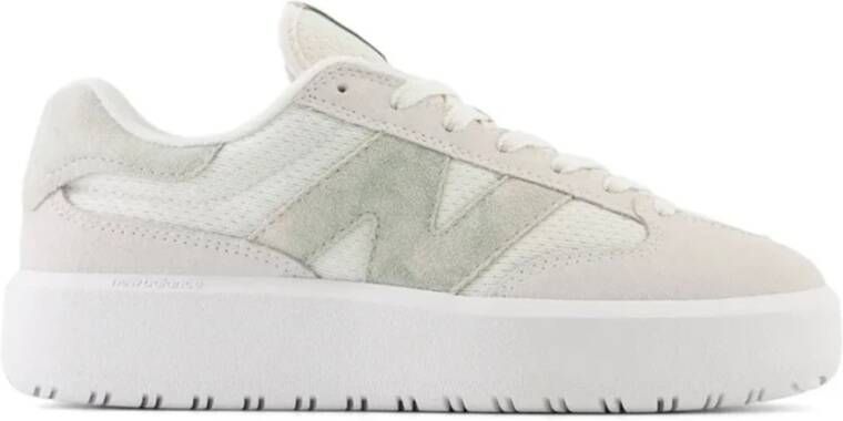 New Balance Grijze Leren Sneakers Klassieke Stijl
