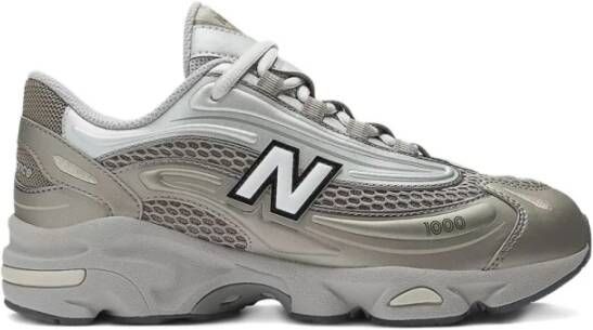 New Balance Grijze Metallic Veterschoenen met Mesh