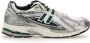 New Balance Metallic Leren Sneakers met Contrasterend Logo Gray Heren - Thumbnail 2