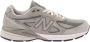 New Balance USA 990v4 Sneakers met Suède en Mesh Gray Heren - Thumbnail 28