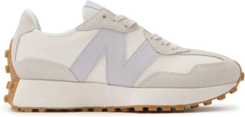 New Balance Grijze Violette Sneakers met Overdreven Fang Design Grijs Dames