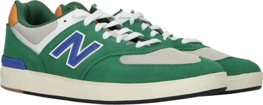 New Balance Groene Leren en Textiele Herensneaker Groen Heren