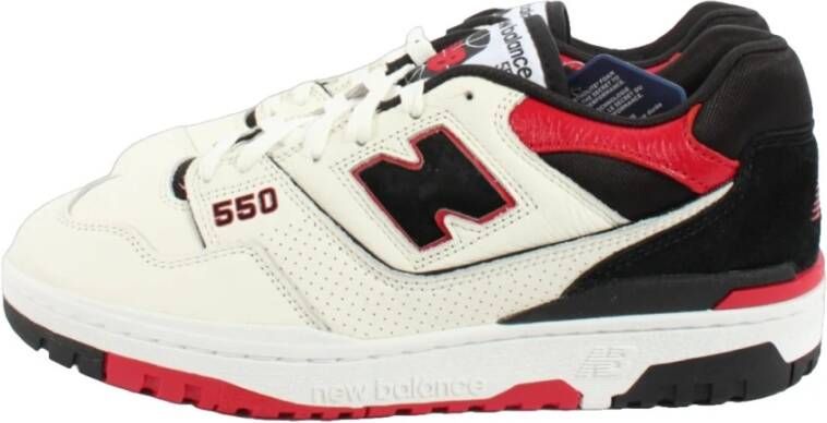 New Balance Heren Wit Rood Sneakers Bb550Str