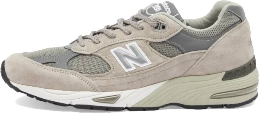 New Balance "Grijze Leren Sneakers met Reflecterende Details" Grijs Dames - Foto 4