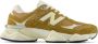 New Balance Geborduurd Logo Mesh Sneakers Brown Heren - Thumbnail 5