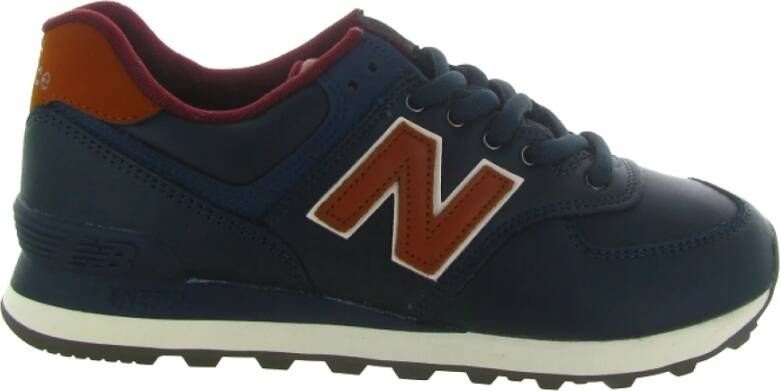 New Balance Classics 574 Heren Sneakers Sport Casual Schoenen Blauw ML574OMC - Foto 3