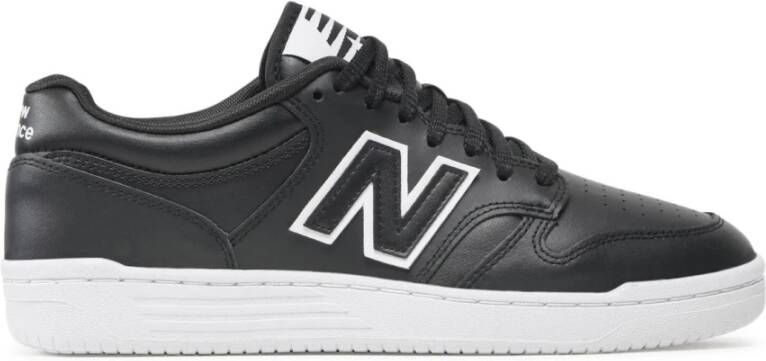 New Balance Zwarte en Grijze Leren Sneakers Black Heren