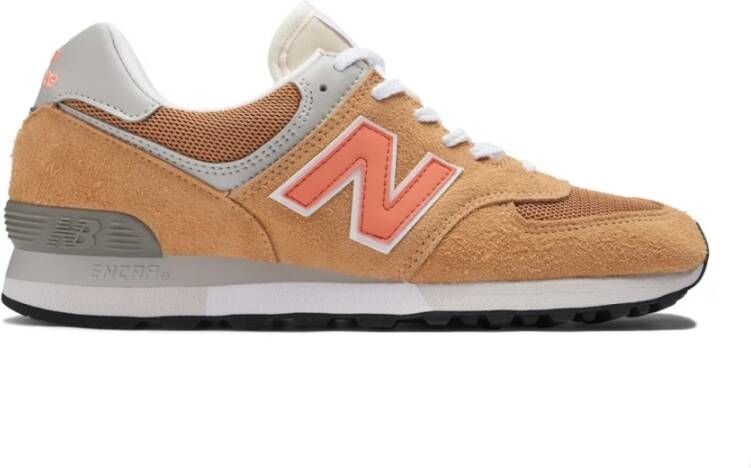 New Balance Latte Sneakers Logo Rubberen Zool