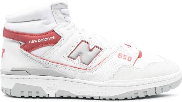 New Balance Leren Sneakers met Logo Patch White Heren
