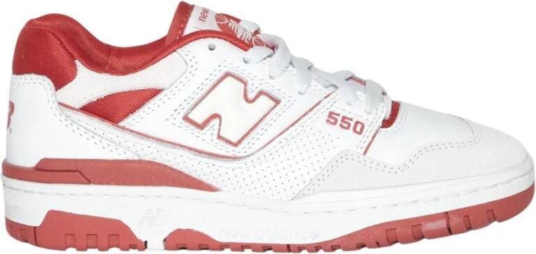 New Balance Leren sneakers met stoffen details Red Heren