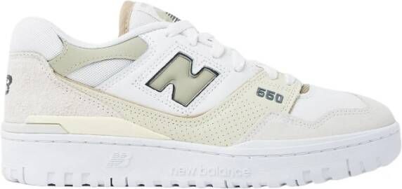 New Balance 550 Sea Salt met Fatigue Green en Turtledove Sneakers White