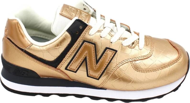 New Balance Leren Veters Rubberen Zool Sneaker
