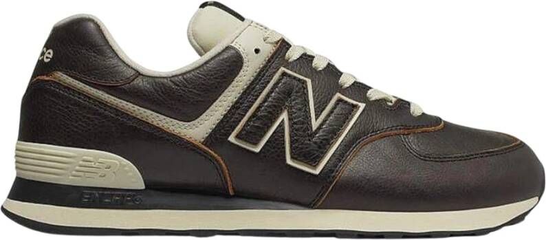 New Balance Leren Veterschoen Rubberen Zool Sneaker