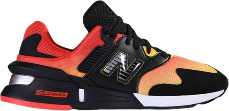 New Balance Leren Veterschoenen met Technische Stof Inzetstukken
