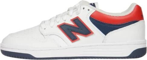 New Balance Bianco Wit-Marineblauwe Herensneakers Wit Heren