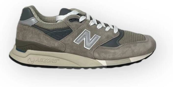 New Balance Grijze Sneakers met Veters en Patch Logo Multicolor Heren