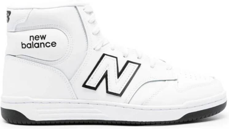 New Balance Logo Sneakers met Rubberen Zool en Leren Bovenwerk White Unisex