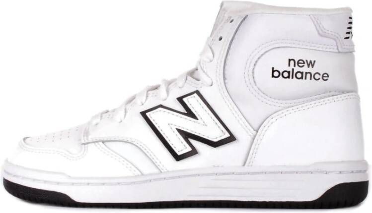 New Balance Logo Sneakers met Rubberen Zool en Leren Bovenwerk White Unisex