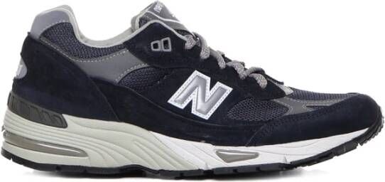 New Balance Moderne Stijl Sneaker met Premium Leren Bovenwerk Blue Heren