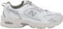 New Balance Witte Beige Sneakers Veters Rubberen Zool White Dames - Thumbnail 2