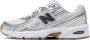 New Balance Grijze Leren Sneakers Geperforeerde Details - Thumbnail 5
