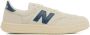 New Balance Navy Blauw Suède Veterschoen Beige Heren - Thumbnail 1