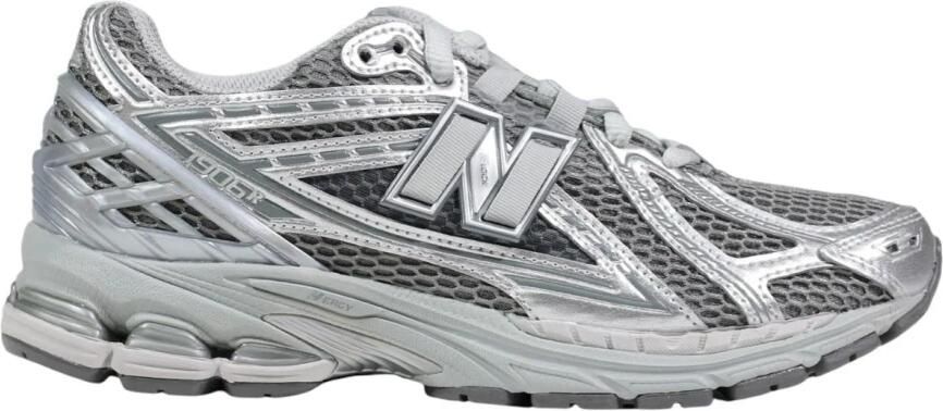 New Balance Grijze Sneakers Logo Stof Suède Rubber Gray Heren