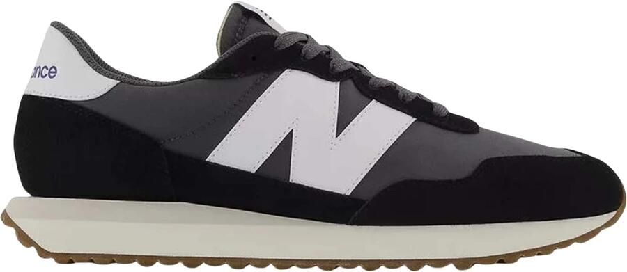 New Balance Zwarte Bimateriaal Sneakers met Groot Logo Black Heren