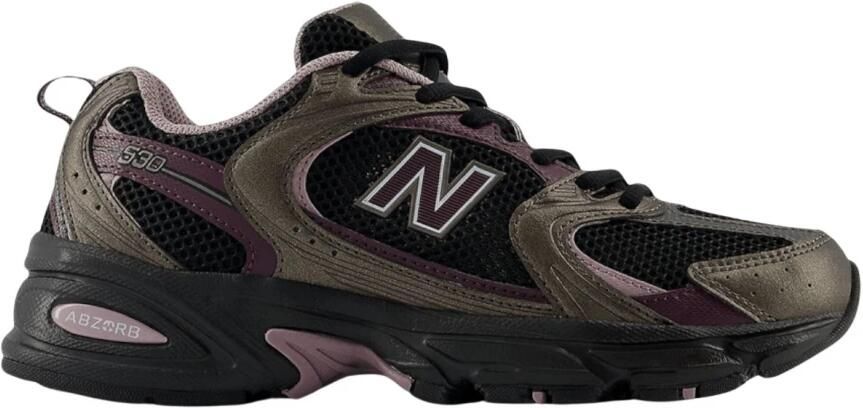 New Balance Lage Sneakers 530 Black Metallic Plum Brown