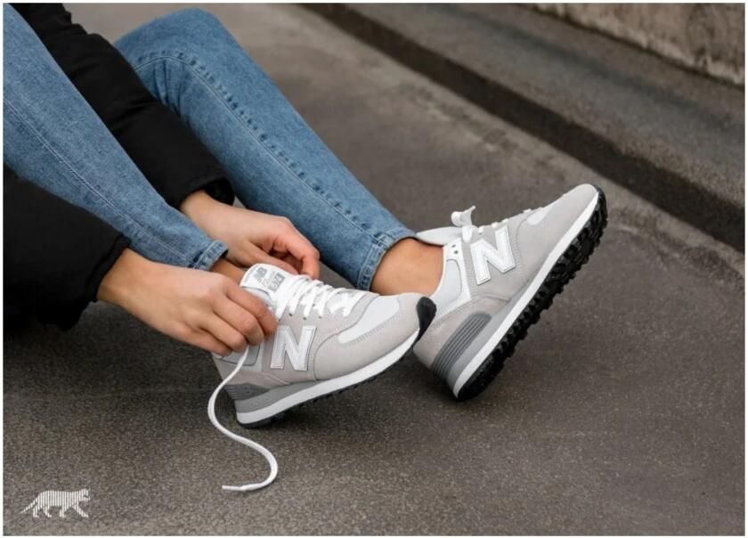 New Balance Women's 574 Sneakers Beige Grijs - Foto 2