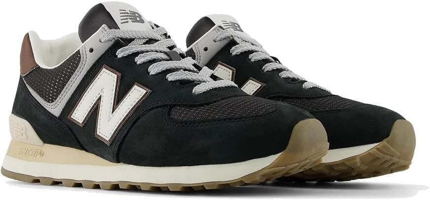 New balance Sneakers laag '574' basaltgrijs zwart wit - Foto 5