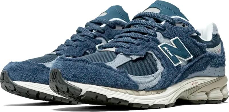New Balance Marinegrijze Sneakers Stijlvol en Comfortabel Blauw Heren