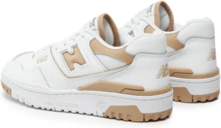 New Balance Beige Sneakers van Kalfsleer voor Vrouwen White Dames