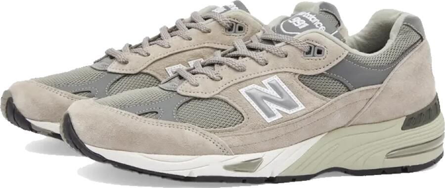 New Balance "Grijze Leren Sneakers met Reflecterende Details" Grijs Dames - Foto 2