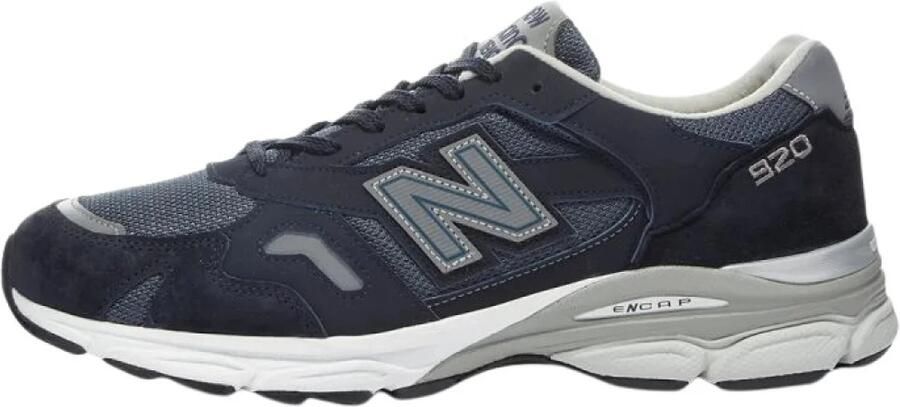 New Balance Moderne Klassieke Leren Sneakers Blauw Heren