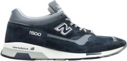 New Balance Blauwe Suède Sneakers Ronde Neus Logo Blue Heren