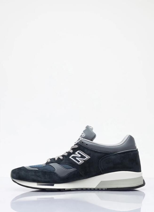 New Balance Blauwe Suède Sneakers Ronde Neus Logo Blue Heren - Foto 5