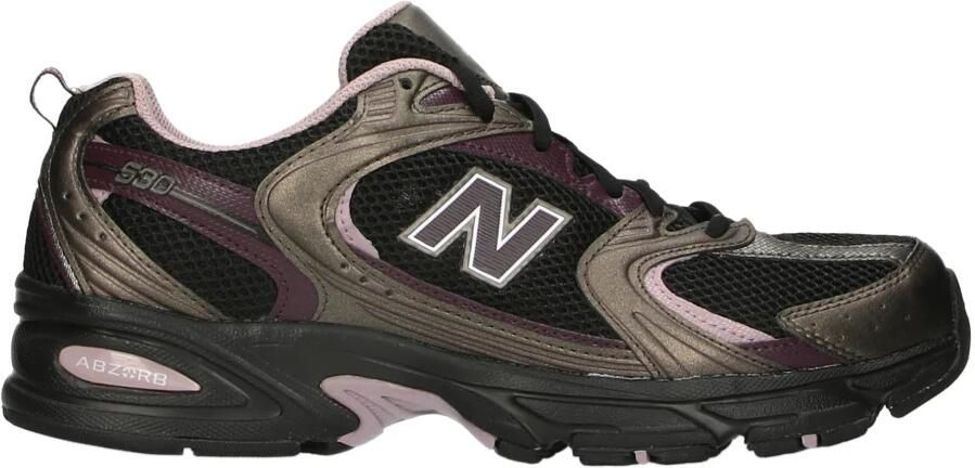New Balance Lage Sneakers 530 Black Metallic Plum Brown - Foto 3
