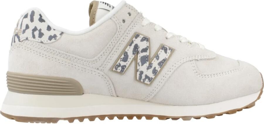 New Balance 574 sneakers dierenprint ecru blauw - Foto 2