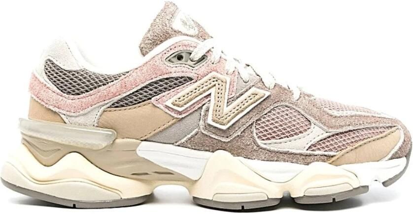 New Balance Beige Lifestyle Sneakers Suede Mesh - Foto 3
