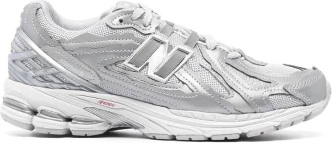 New Balance Panelled Leren Sneakers Metallic Effect Gray Heren