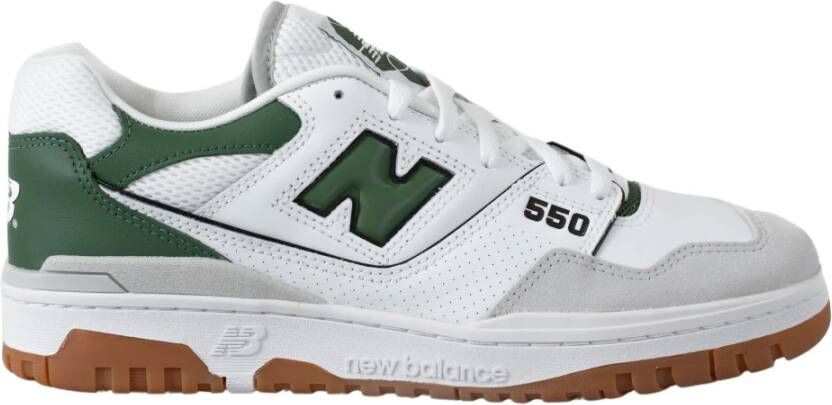 New Balance Groene Leren Slip-On Sneakers met Rubberen Zool Multicolor Heren