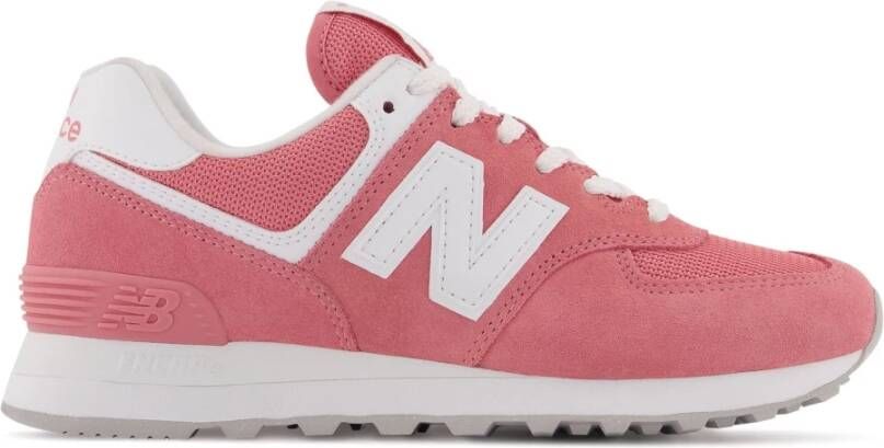 New Balance Roze 574 Sneaker met Leer en Mesh Pink Dames