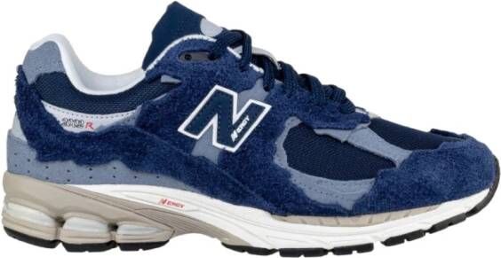 New Balance Marinegrijze Sneakers Stijlvol en Comfortabel Blauw Heren