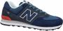 New Balance Classic 574 Heren Sneakers Sportschoenen schoenen Navy Blauw ML574EAE - Thumbnail 2